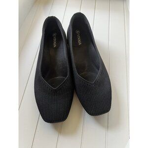 VIVAIA Black Margot 2.0 Square Toe Flat sz 36 US 5.5
